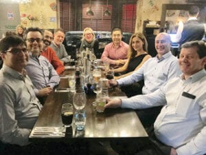 L to R: Dr. Muhammad Ejaz, Amir Attarchi, Hooman Takhtechian, Dr. Nigel Owen, Sarah Vasey, Dr. Yunnan Gao, Zahra Lotfi, Bryn Roberts and Stephen Tate of the Aberdeen Branch Committee.