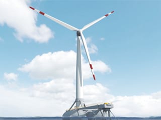Pilot project begins for floating wind turbines