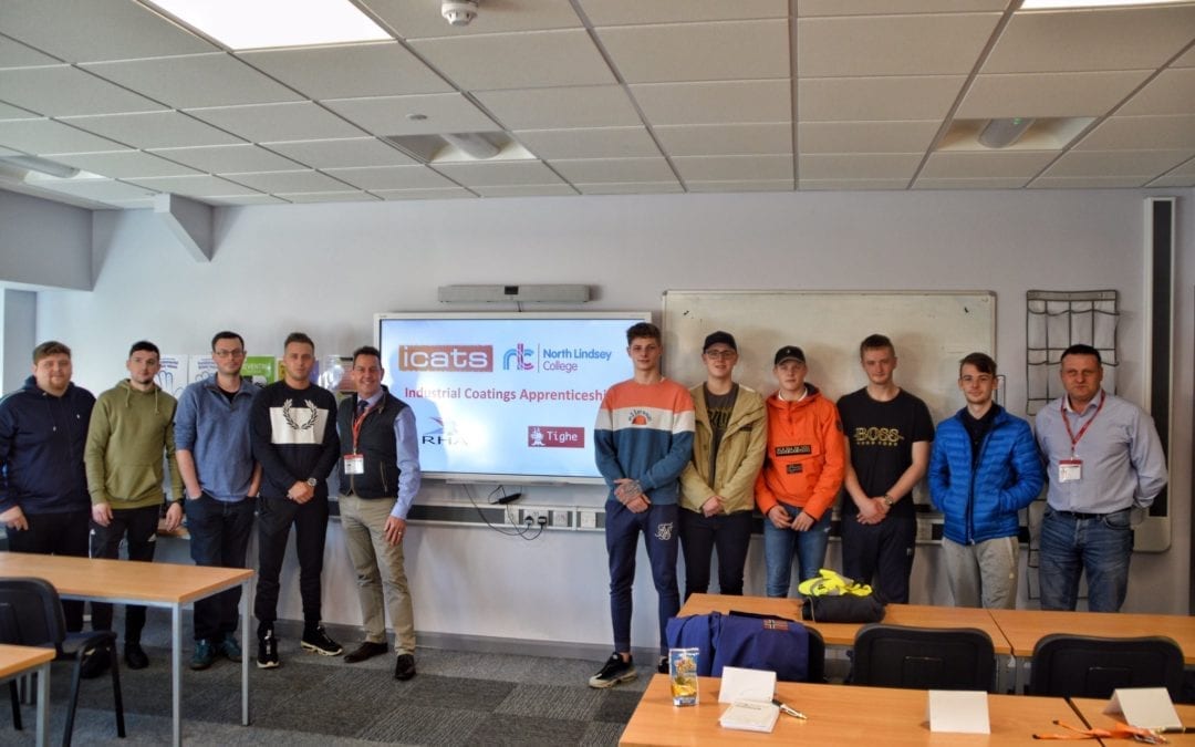 David Horrocks meets new apprentices at North Lindsey College