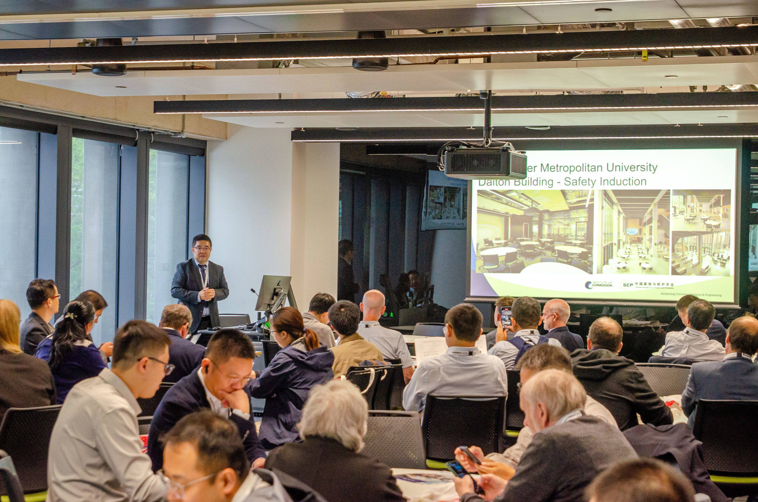 Photo: ICorr President Dr Yunnan Gao Chairing the Opening Ceremony of the 1st UK-China Corrosion Summit in Manchester on 3rd September 2025 