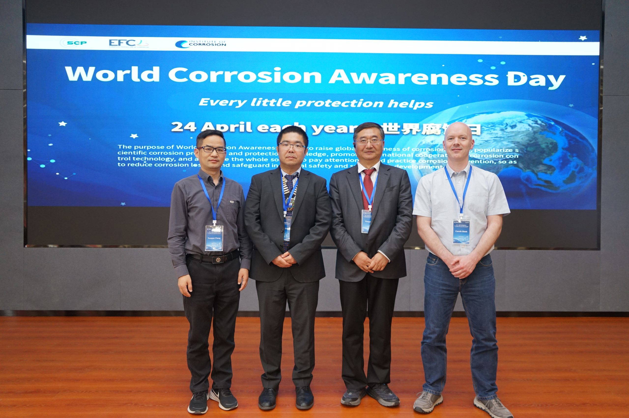 Photo 2 Leaders ICorr, EFC and CSCP Commemorating WCAD