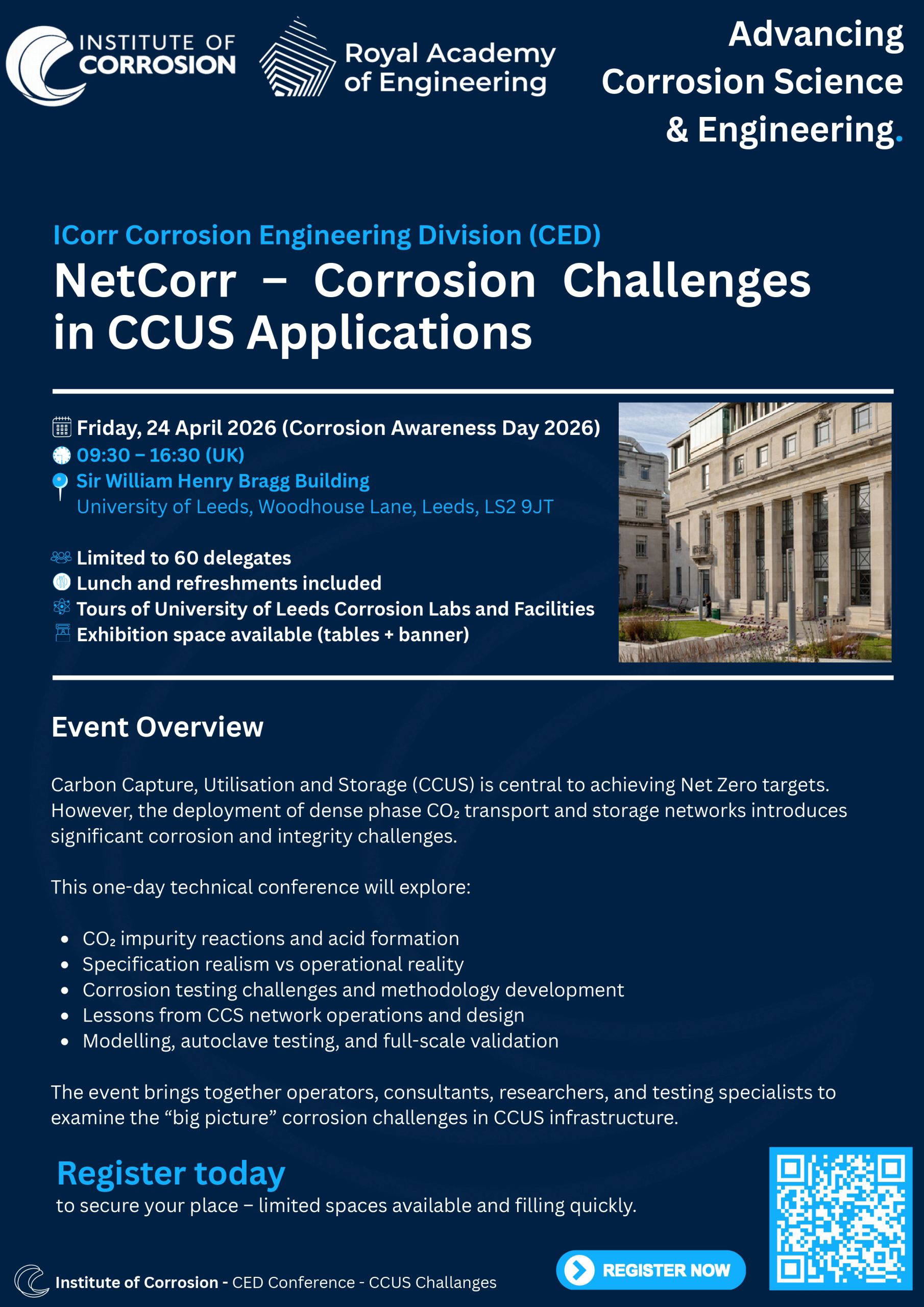 ICorr-RAEng 2026 WCAD Event in Leeds Conference Flyer