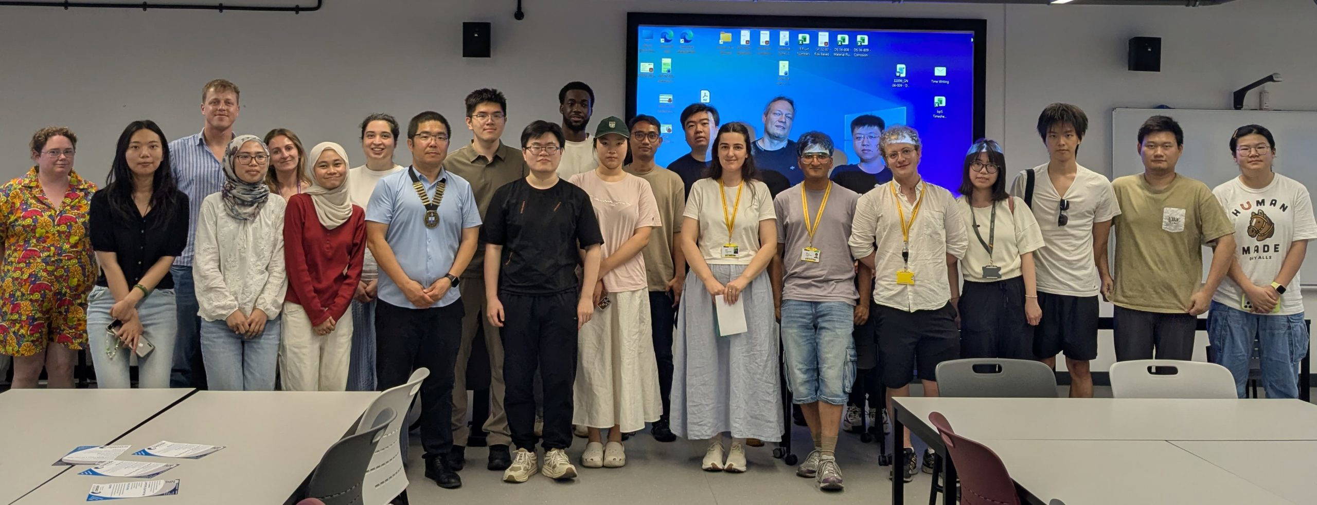 ICorr President with UoM Students