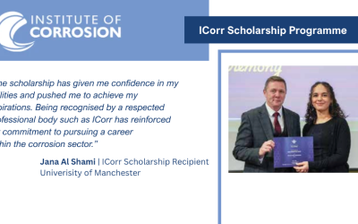 Read how ICorr’s Scholarship Programme is helping shape the next generation of corrosion professionals