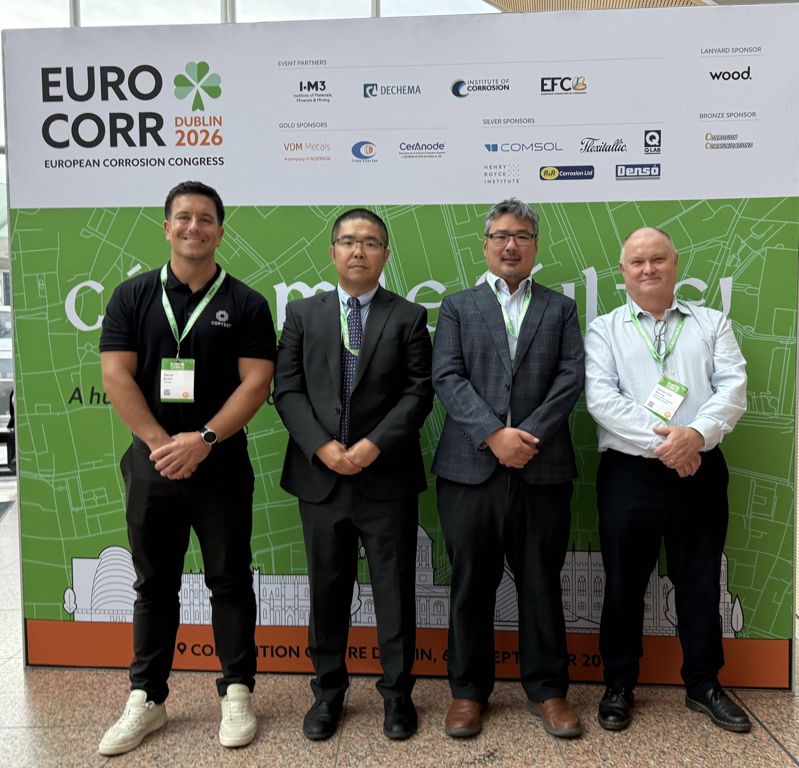 1 ICorr President Dr Yunnan Gao with the ICorr leadership team at EUROCORR 2026
